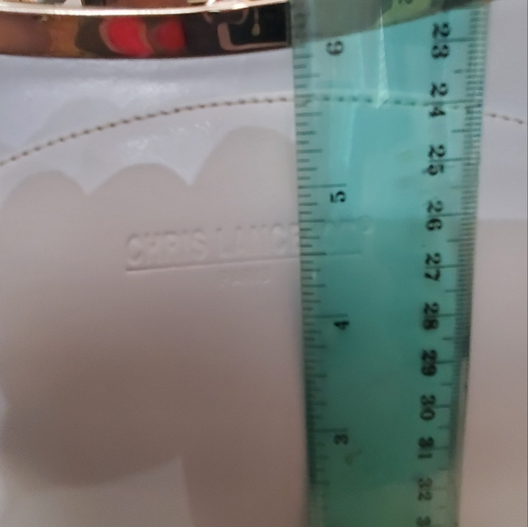 Chris Lancelot baby blue leather frame vintage purse - Picture 9 of 11